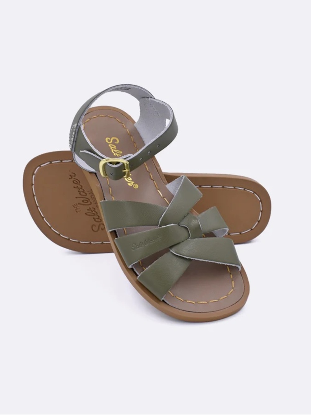 Salt Water Sandals by Hoy Olive Green Toddler Sandals